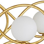 Люстра с закругленным каркасом золотого цвета и белыми плафонами Round Curl варинант исполнения - 1 | Loft Concept в Челябинске