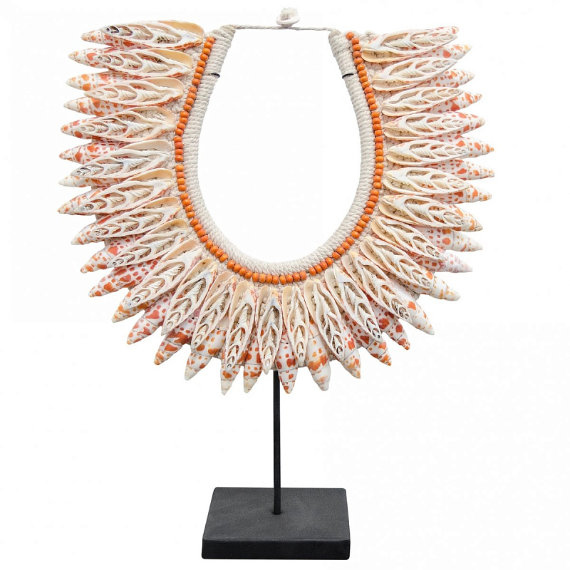 Ожерелье из ракушек на подставке SHELL NECKLACE Белый Ожерелье из ракушек на подставке SHELL NECKLACE Белый в Челябинске | Loft Concept
