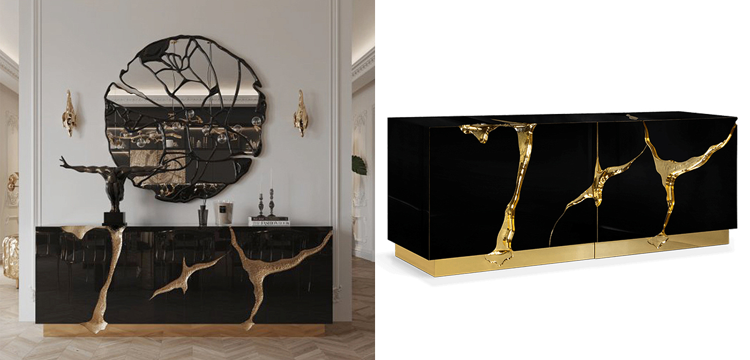 Буфет Modern Contemporary Lapiaz Sideboard Boca do Lobo Черный Буфет Modern Contemporary Lapiaz Sideboard Boca do Lobo Черный - Loft-Concept в Челябинске