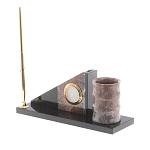 Настольный письменный набор из яшмы с часами Manager Organizer варинант исполнения - 2 | Loft Concept в Челябинске