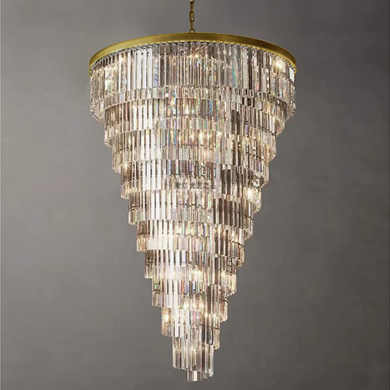 Люстра Chandelier Trapani Large size Никель Прозрачное Стекло в Челябинске | Loft Concept 