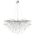 Люстра подвесная с прозрачными стеклянными подвесками в форме капель Диаметр 100 см Droplet Chandelier варинант исполнения - 12 | Loft Concept в Челябинске