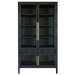 Витрина Primo со стеклянными фасадами и 2 ящиками Черный дуб варинант исполнения - 10 | Loft Concept в Челябинске