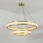 Люстра с 2-мя кольцами из натурального камня с регулируемыми плафонами Durability of Stone варинант исполнения - 2 | Loft Concept в Челябинске