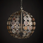 Люстра в форме шара с декором из круглых декоративных элементов Bright Shell Discs варинант исполнения - 3 | Loft Concept в Челябинске