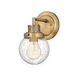 Бра для ванных комнат с прозрачным шарообразным плафоном из стекла с пузырьками на круглом основании Hinkley варинант исполнения - 1 | Loft Concept в Челябинске