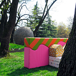 Дизайнерский модульный диван волнистой формы с цветным принтом Poltronova Superonda Sofa варинант исполнения - 40 | Loft Concept в Челябинске