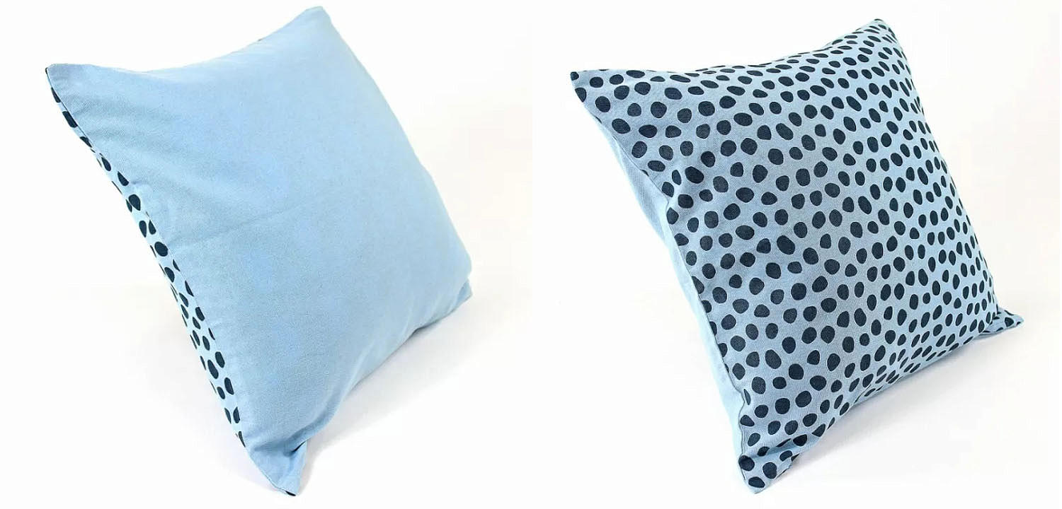 Чехол на подушку Spotted Look blue Чехол на подушку Spotted Look blue - Loft-Concept в Челябинске
