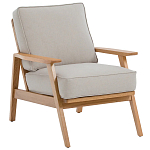 Кресло с каркасом из массива дуба Deniaud Oak Beige Armchair варинант исполнения - 1 | Loft Concept в Челябинске