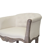Кресло низкое в стиле прованс Бежевый Лен Louis French Armchair  варинант исполнения - 4 | Loft Concept в Челябинске