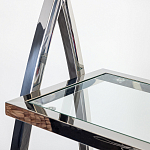 Металлический стеллаж со стеклянными полками Molecule варинант исполнения - 4 | Loft Concept в Челябинске