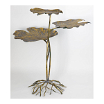 Столик приставной с тремя столешницами Тропические листья Tropical Forest gold варинант исполнения - 2 | Loft Concept в Челябинске