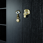 Большой шкаф с витриной Elsa Dreams Black варинант исполнения - 5 | Loft Concept в Челябинске