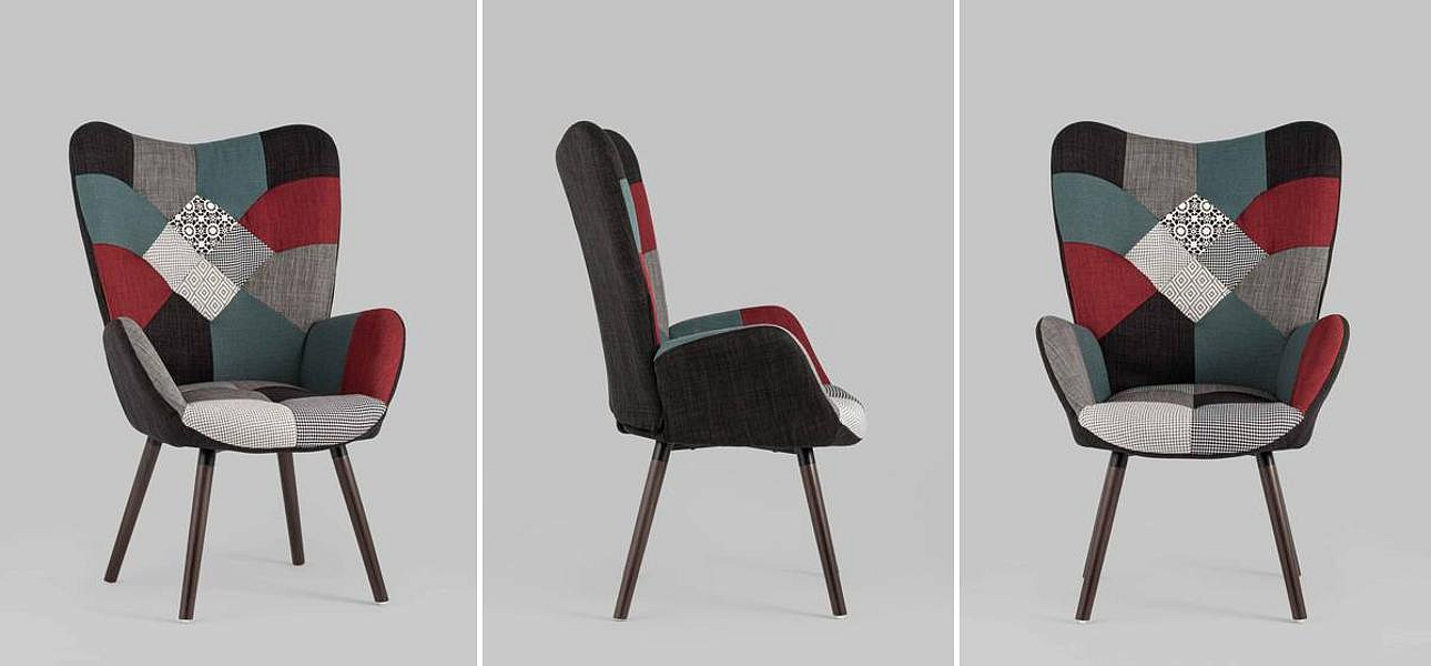 Кресло Ingrit принт Patchwork Кресло Ingrit принт Patchwork - Loft-Concept в Челябинске