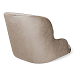 Стул с мягкой бежевой обивкой из велюра и подъемно-поворотным механизмом на черных колесиках Harper Beige варинант исполнения - 2 | Loft Concept в Челябинске