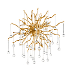 Бра с лучеобразным основанием и подвесками из прозрачного стекла в виде длинных капель Droplet Chandelier варинант исполнения - 1 | Loft Concept в Челябинске