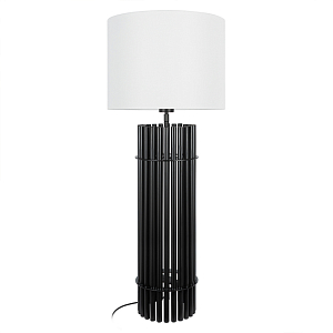 Настольная лампа с металлиеским черным трубчатым основанием Fulgurite
