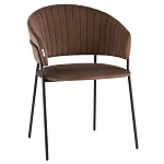 Стул в велюре коричневого цвета Horizon варинант исполнения - 1 | Loft Concept в Челябинске