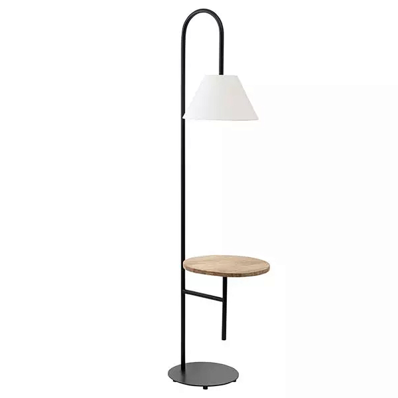 Торшер с полкой для хранения Floor Lamp with Storage Shelf Белый Черный в Челябинске | Loft Concept 