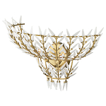 Бра золотого цвета с белыми стеклянными лепестками Hanging Flowers варинант исполнения - 2 | Loft Concept в Челябинске