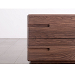 Прикроватный столик деревянный с 2-мя ящиками Moon Walnut Furniture варинант исполнения - 4 | Loft Concept в Челябинске