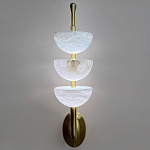 Бра с 3-мя мраморными плафонами в форме чаши Warm Marble Light варинант исполнения - 4 | Loft Concept в Челябинске