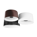 Потолочный светильник с 3-мя цилиндрическими абажурами черного белого и коричневого цвета Urban Dome варинант исполнения - 3 | Loft Concept в Челябинске