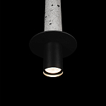 Подвесной светильник с узким цилиндрическим плафоном и черным металлическим декором Concrete Pipe варинант исполнения - 13 | Loft Concept в Челябинске