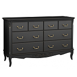 Комод черный из массива бука в стиле прованс Black Provence варинант исполнения - 1 | Loft Concept в Челябинске