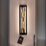 Бра в прямоугольной черной рамке с декором в виде ветвей в золотой отделке Hinkley варинант исполнения - 7 | Loft Concept в Челябинске