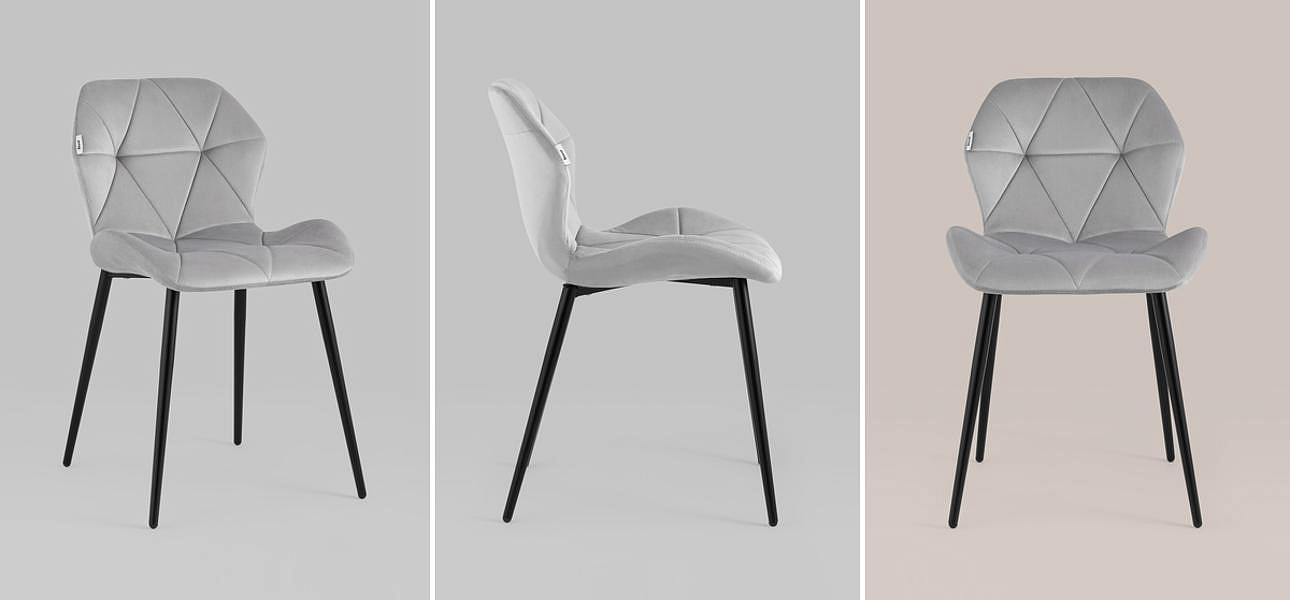 Стул Jeroen Chair II Серый Велюр Стул Jeroen Chair II Серый Велюр - Loft-Concept в Челябинске