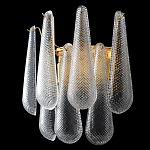 Бра с подвесками из рифленного стекла в форме капель Textured Glass варинант исполнения - 2 | Loft Concept в Челябинске