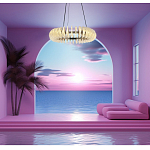 Люстра круглая с фактурными элементами в виде ракушек Inspired Sea варинант исполнения - 5 | Loft Concept в Челябинске