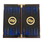 Нарды настольные из натурального камня лазурит и долерит Backgammon from Stone варинант исполнения - 2 | Loft Concept в Челябинске