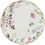 Ваза фарфоровая белая на ножке с рисунком цветов Garden Whisper Porcelain Set  варинант исполнения - 1 | Loft Concept в Челябинске