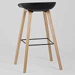 Барный стул на ножках из натурального дерева Boras Black варинант исполнения - 5 | Loft Concept в Челябинске