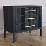 Тумба Primo  с тремя ящиками шпон Черный дуб варинант исполнения - 3 | Loft Concept в Челябинске