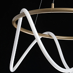 Люстра подвесная круглая золотого цвета с белыми изогнутыми световыми линиями Luke Lampco Tracer Lamp варинант исполнения - 8 | Loft Concept в Челябинске