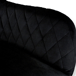 Барный стул вращающийся со спинкой и подлокотниками Douglas Rhombus Черный Велюр варинант исполнения - 3 | Loft Concept в Челябинске