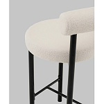 Стул полубарный Floreo букле молочный варинант исполнения - 3 | Loft Concept в Челябинске