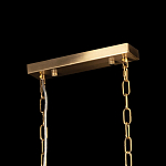 Люстра прямоугольная на цепях с прозрачными трубками и волнистым краем Nembus варинант исполнения - 12 | Loft Concept в Челябинске