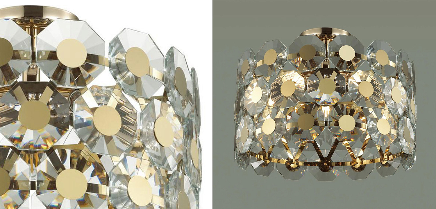 Потолочный светильник Crystal Octagons Gold Потолочный светильник Crystal Octagons Gold - Loft-Concept в Челябинске
