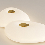 Потолочный светильник с тремя овальными матовыми плафонами TRIDalmen варинант исполнения - 2 | Loft Concept в Челябинске