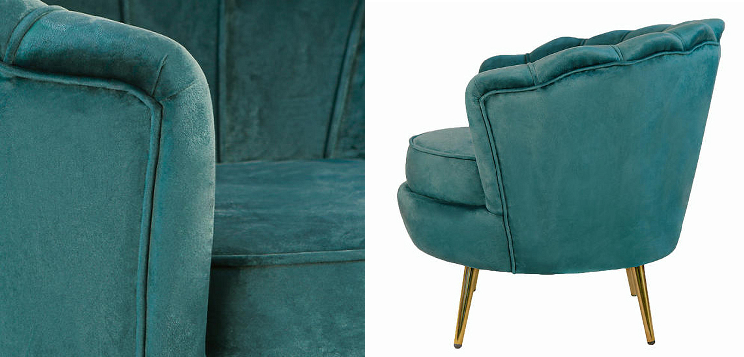 Кресло Бирюзовый велюр Trapezium Turquoise velvet Кресло Бирюзовый велюр Trapezium Turquoise velvet - Loft-Concept в Челябинске