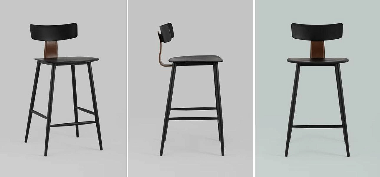 Стул Барный ANT Black Eco-Leather Стул Барный ANT Black Eco-Leather - Loft-Concept в Челябинске