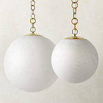 Подвесной светильник в форме шара из белого текстурного стекла Atmosphere варинант исполнения - 2 | Loft Concept в Челябинске