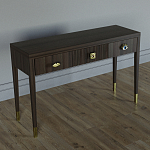 Дизайнерский Письменный стол Elsa Dreams Walnut с тремя ящиками варинант исполнения - 3 | Loft Concept в Челябинске