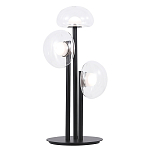 Настольная лампа с тремя прозрачными куполообразными плафонами и черным металлическим основанием Flos Wireline Lighting варинант исполнения - 1 | Loft Concept в Челябинске