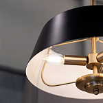 Подвесной светильник с конусовидным металлическим абажуром черного цвета Kichler варинант исполнения - 10 | Loft Concept в Челябинске