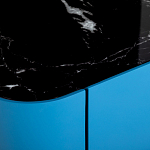 Тумба прикроватная чёрно-голубая с  ящиком Blue Cabinet варинант исполнения - 3 | Loft Concept в Челябинске